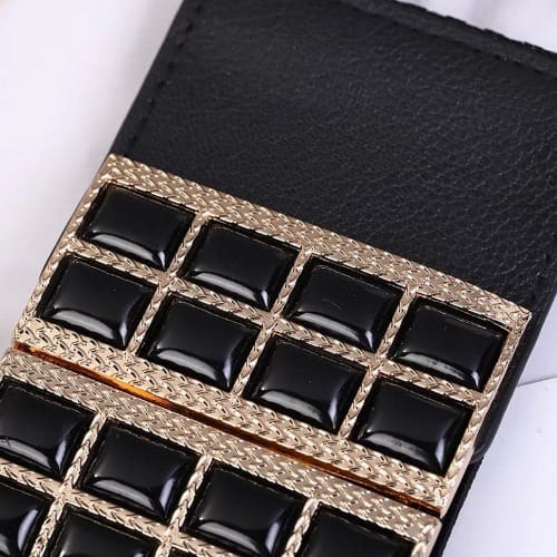 Ladies Elastic Wide Waist  Belt - Black