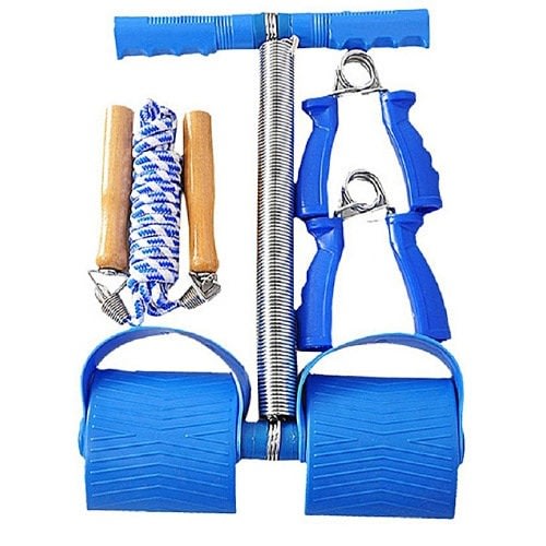 Tummy Trimmer Fitness Kit + Skipping Rope + Hand Exerciser - 3 In 1