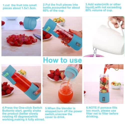 Rechargeable & Portable Juicer Blender - Blue