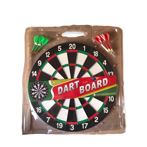 Standard Dart Board & 6 Spears