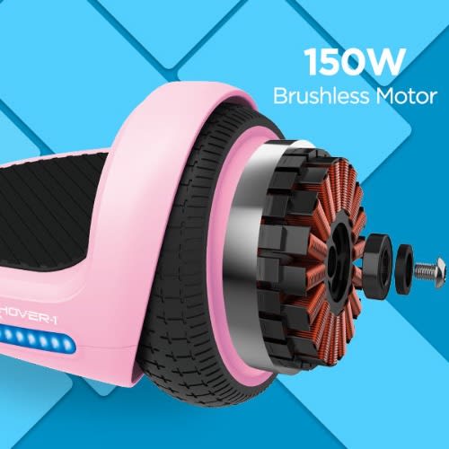 Hover-1 Hoverboard With Led Headlights For Kids - Pink