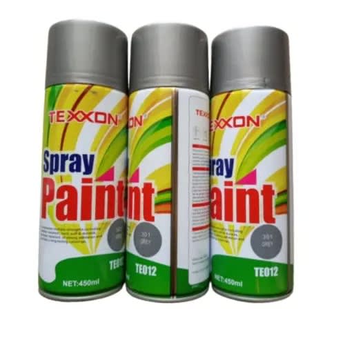 3 X Texxon Spray Paint  - 450ml - Grey