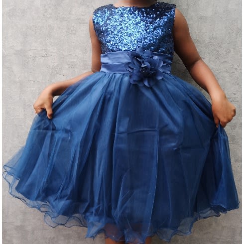 Navy Sequins Dress