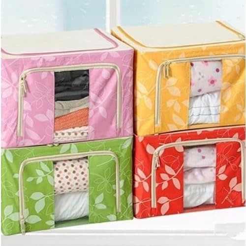 Foldable Fabric Storage Boxes - Set Of 4