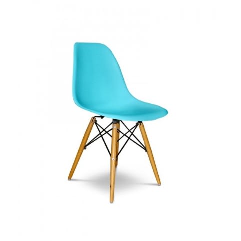 DSR Plastic Moulded Eiffel Chair - Light Blue ABS - Charles Eames Style