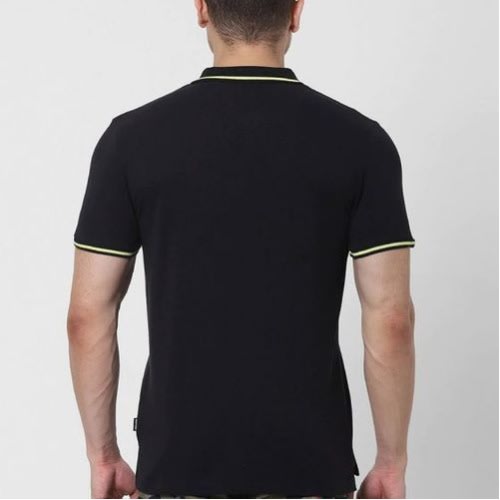 Men's Jjdi Glenn Contrast Tipping Polo Neck - Black