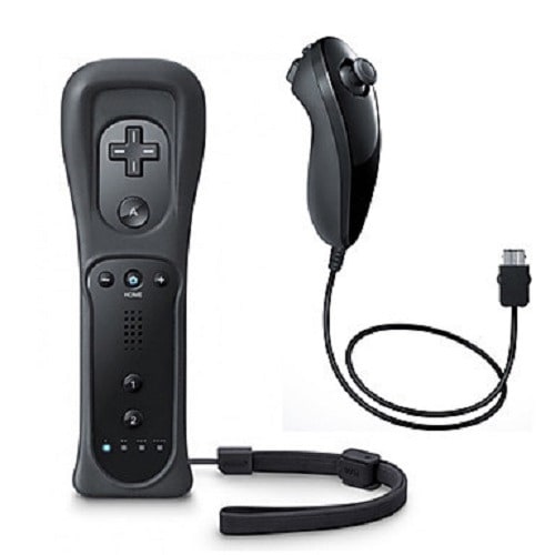 Wii Bluetooth Remote Controller With Nunchunk - Black