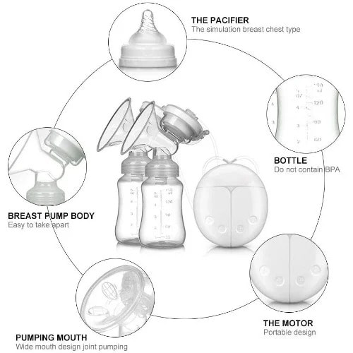 Double Electric Breast Milk Extractor For Baby Feeding