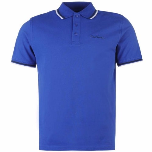 Men's Tipped Polo Shirt - Blue