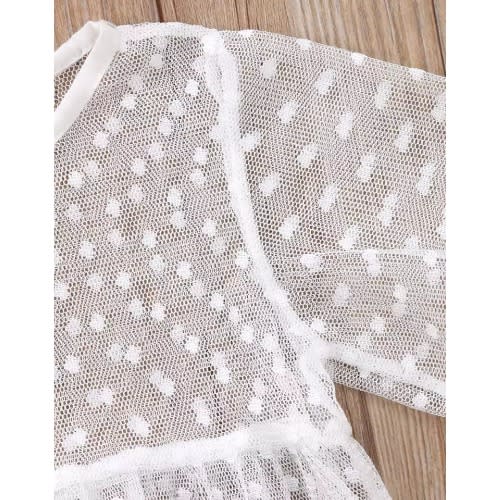 Toddler Transparent Mini Net Dress - White