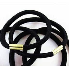 Elastic Hair Band - Black - 10 Pieces