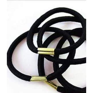 Elastic Hair Band - Black - 10 Pieces