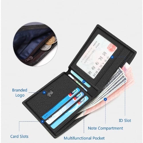 Genuine Leather Wallet - Black