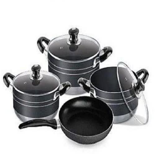 Pot Set + Frying Pan With Free Gift