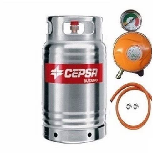 Stainless Gas Cylinder With Hose - 12.5kg