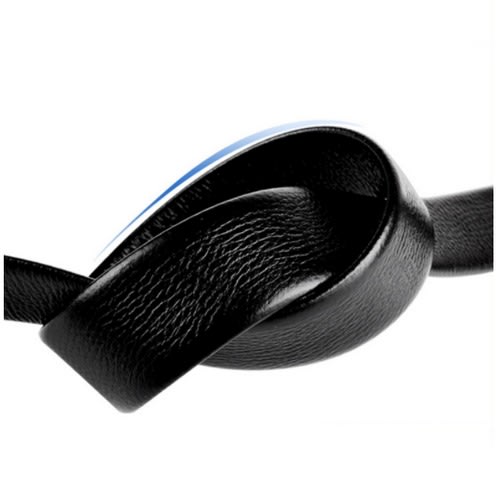 Men Belts Metal Automatic Buckle -Black & Silver