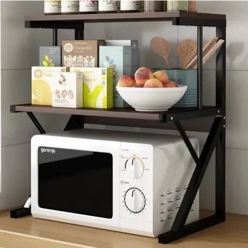 Microwave Shelf - 3 Layer Wood Top