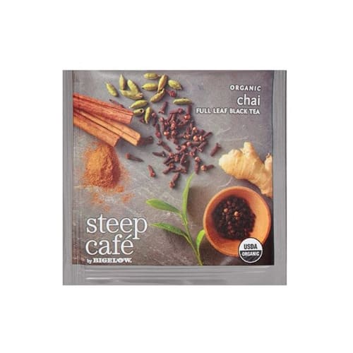 Organic Chai Black Tea, 50 Bags Per Box Whole Leaf Teas