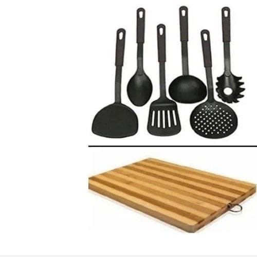 Non-stick Spoon And Wooden Chopping Board