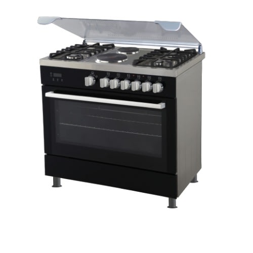 90x60cm 2 Hot Plate - 4 Gas - Cast Iron Oven And Grill Gas Cooker