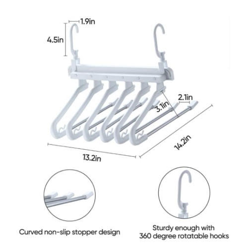 2 Pack Pant Trouser Hanger Closet Storage Organizer