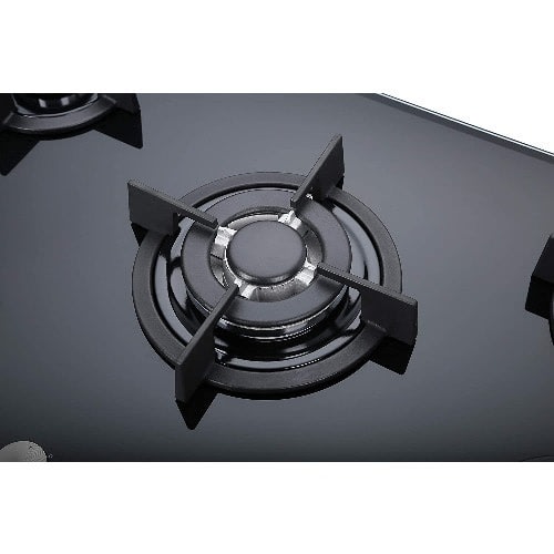 Cliff Built-in 4 Burner Gas On Glass Hob With Automatic Battery Ignition- Black - 60cm