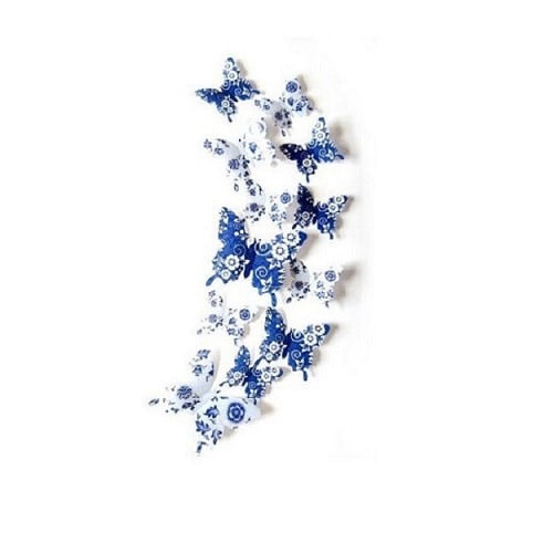 12pcs Pvc Pvc Butterfly Wall Decor (6-12cm)