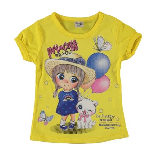 Girl T-shirt Princess Be You Yellow