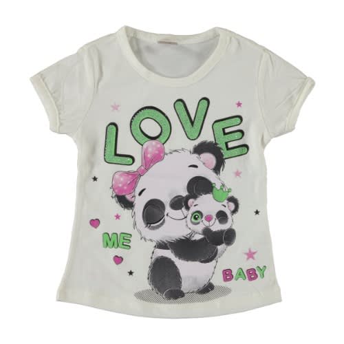 Girl T-shirt Love Me Baby Cream