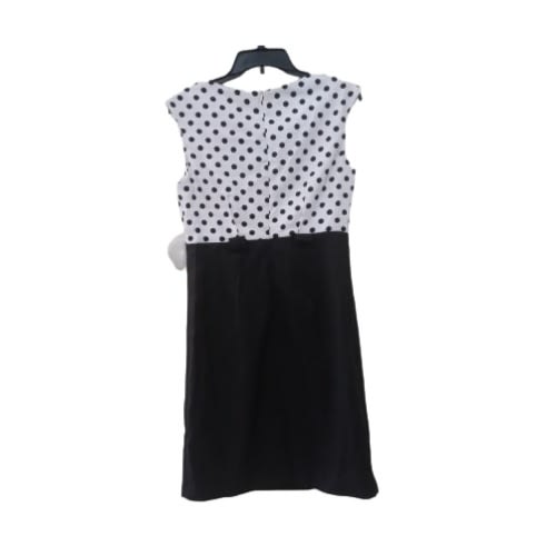 Women's Short Dress- Navy Blue And White