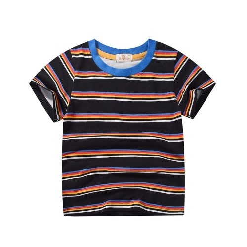 Black Stripped Kids Tshirt