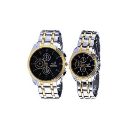 Couple's Wristwatch Set - Silver & Gold