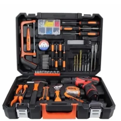 Tool Boxes With 12v Lithium Cordless Drill Machine - 46 Pieces