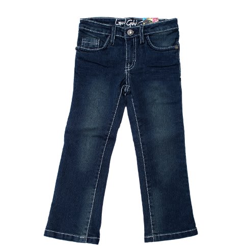 Butterfly Rhinestone Pocket Jeans - Blue