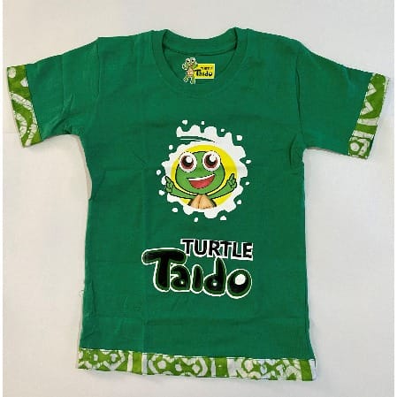 Turtle Taido Batik Frills Top - Green