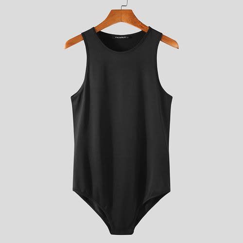 Sleeveless Bodysuit Black And White