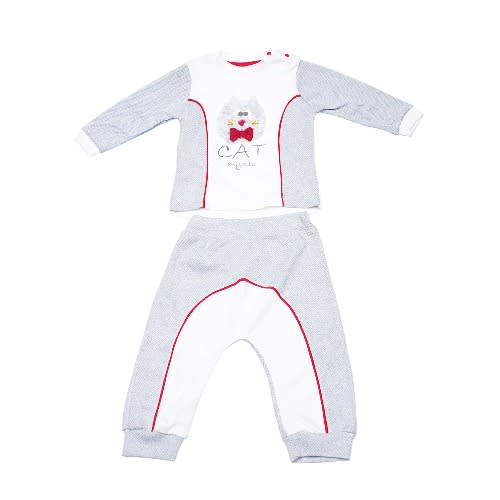 Boy's Kids Top & Joggers Set - Grey