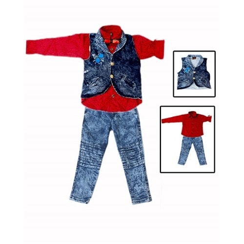 4pcs Boy's Wear With Jacket And Tie