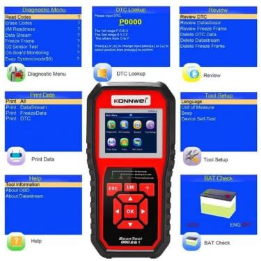 Kw850 Best Obd Ii Autos Obd2 Full Scanner Auto Diagnostic Scanner