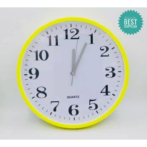 Round Wall Clock- Yellow