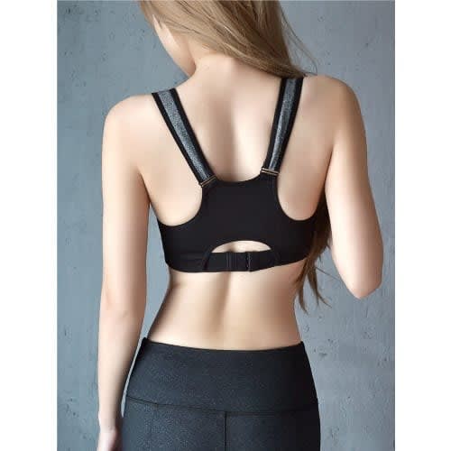 Women's Front Zipper Push Up Sport Bra