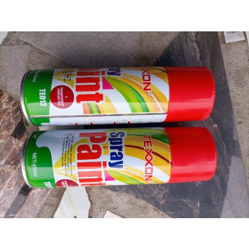 Texxon Spray Paint - 450ml 2pcs  - Transparent Red
