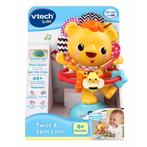 Baby Twist & Spin Lion Rattle With Suction Cup 45+ Song + Phrases