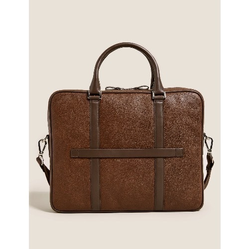 M&S Leather Laptop Bag