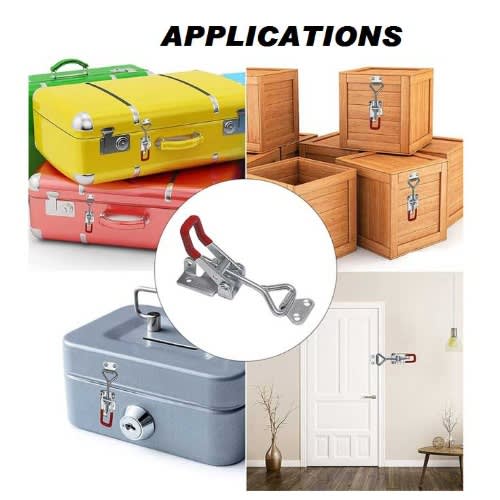 Galvanized Iron 4001 Adjustable Buckle Lock Quick Latch Clamp With Key Hole