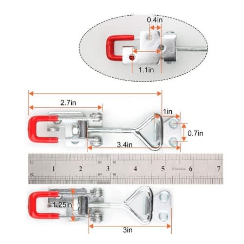Galvanized Iron 4001 Adjustable Buckle Lock Quick Latch Clamp With Key Hole