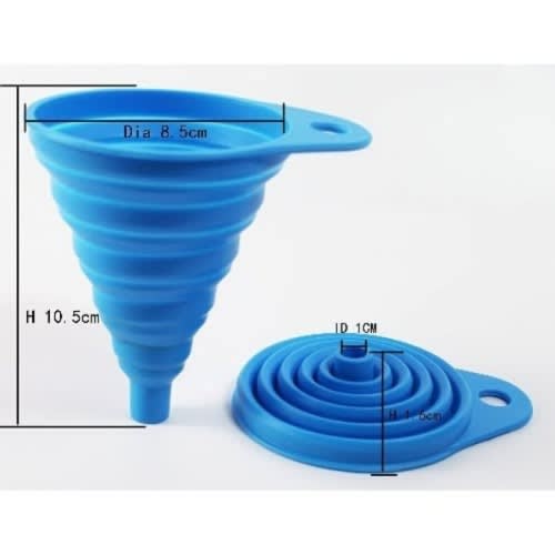 Collapsible Small Silicon Funnel