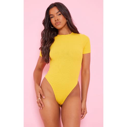 Short Sleeve Bodysuit - Yellow