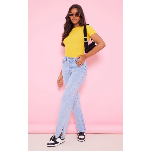 Short Sleeve Bodysuit - Yellow