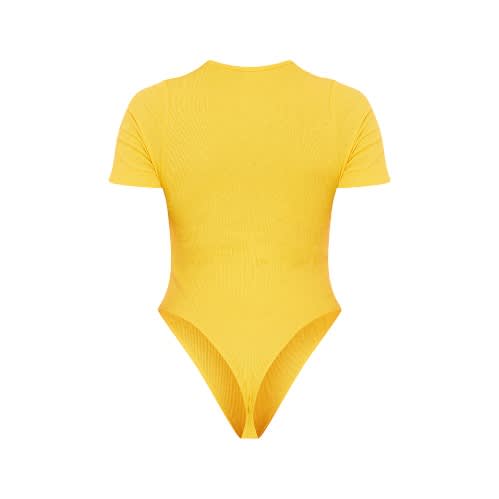 Short Sleeve Bodysuit - Yellow